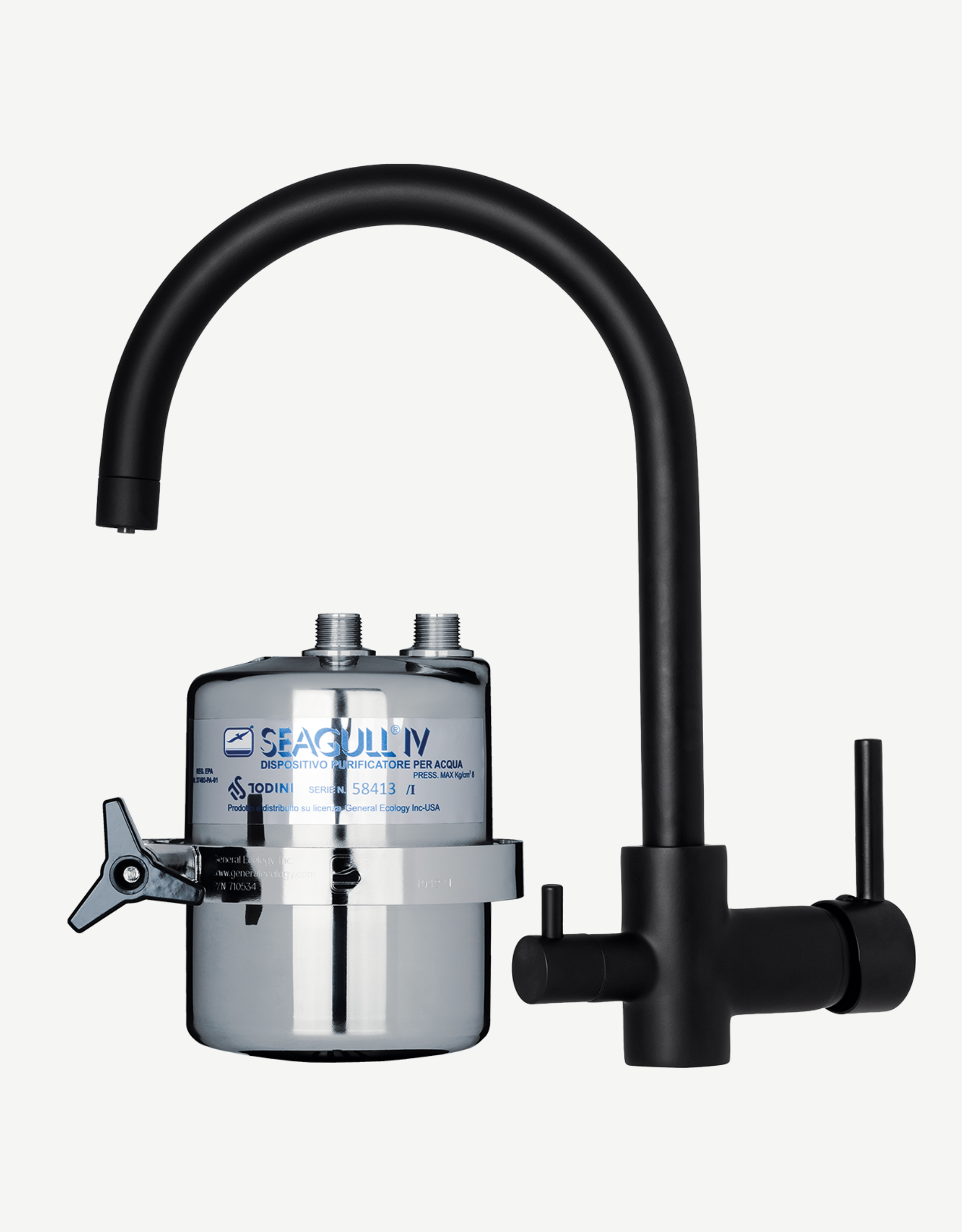 Seagull IV X-1 Deluxe - Kit completo rubinetto ombrello nero e depuratore