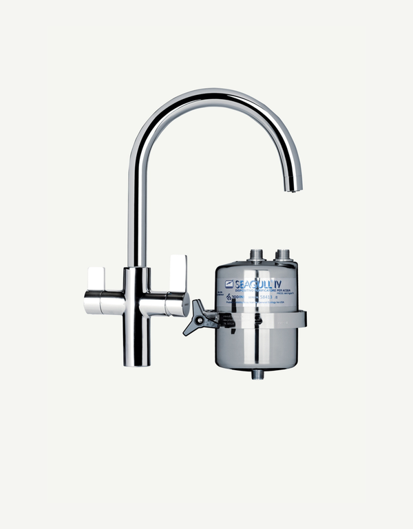 Kit Seagull IV X-1 con svuotamento antigelo e miscelatore a ombrello cromato